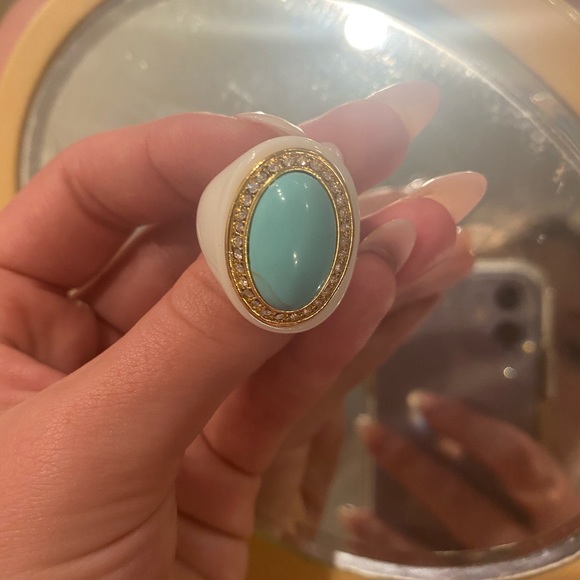 Vintage turquoise and gold ring - Picture 5 of 5